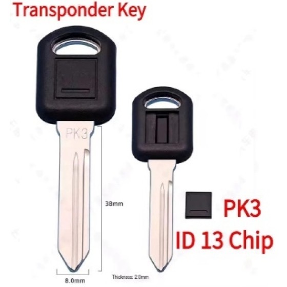 1997-2008 GM - B97 PK3 Transponder Key (ID 13 Chip)(OEM chip )(No logo)